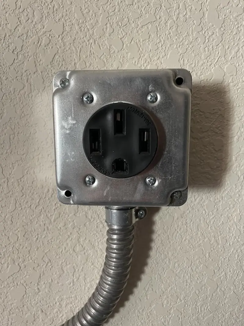 NEMA 14-50 outlet installed for Electrical Panel Upgrade in Sandy Creek
