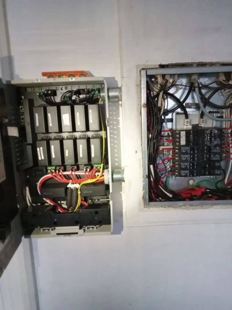 Electrical panel upgrade completed for Security Camera Wiring in Sandy Creek